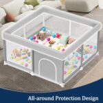 Child Playpen with Mat, 50x50 Inch Playpen with Mat Waterproof for Babi... - Image 5