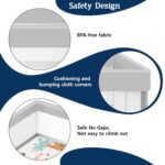 Child Playpen with Mat, 50x50 Inch Playpen with Mat Waterproof for Babi... - Image 6