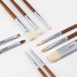 MEEDEN Artist Oil Paint Brush Set: 10 Pcs Hog Bristle Artwork Paint Brushe... - Image 3