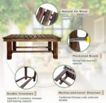 Outside Backyard Bench, 2-Particular person Wooden Patio Bench Weatherproof Outside B... - Image 4