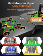 Push UP Board, Pilates Bar & Health Equipment, 25 in 1 Foldable Pus... - Image 3