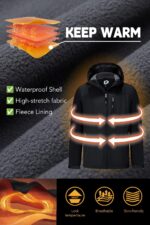 FARVALUE Males's Softshell Jacket with Hood Fleece Lined Windproof Coat ... - Image 3