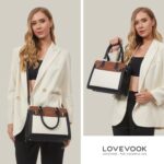 LOVEVOOK Purses and Purses for Girls, Tote Shoulder Bag Satchel Blac... - Image 3