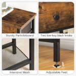 HOOBRO 29.5" Slim Console Desk with 2 Cloth Drawers, Couch Desk, S... - Image 5