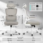 Excessive Again Ergonomic Workplace Chair, Breathable Mesh Desk Chair with Lumb... - Image 3