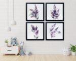 Purple Lavender Wall Artwork Purple Room Decor Wildflower Canvas Wall Artwork ... - Image 3
