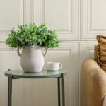 Ceramic Flower Vase House Decor - 7.1 Inch White Rustic Desk Flowers V... - Image 9