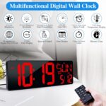 Giant Digital Wall Clock with Distant Management 17.2" LED Giant Show T... - Image 3