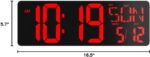 Giant Digital Wall Clock with Distant Management 17.2" LED Giant Show T... - Image 5