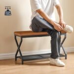 HOOBRO 29.5" L Shoe Bench, Shoe Rack Bench with PU Leather-based Cushion, Sh... - Image 3