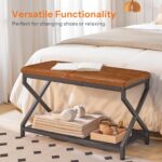 HOOBRO 29.5" L Shoe Bench, Shoe Rack Bench with PU Leather-based Cushion, Sh... - Image 5
