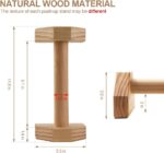 Push-up Stand, 2 PCS Wooden Pushup Bars Non-Slip Base Train House Work... - Image 3