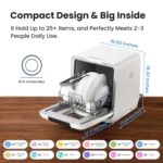 COMFEE' Countertop Dishwasher, Moveable Dishwasher with 6L Constructed-in Wa... - Image 4