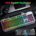 AULA Keyboard, T102 104 Keys Gaming Keyboard and Mouse Combo with RGB ... - Image 3