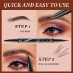 Two Eyebrow Pencils, 2025 NEW Waterproof Magic Eyebrow Pencil, Twin-En... - Image 5