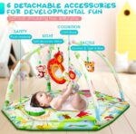 Child Play Mat,Tummy Time Mat with 6 Removable Toys-Exercise Gymnasium for V... - Image 3