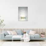Lotus Floral Canvas Prints Artwork for Zen Workplace Decor Wall Artwork Meditatio... - Image 3
