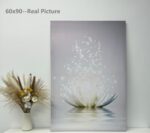 Lotus Floral Canvas Prints Artwork for Zen Workplace Decor Wall Artwork Meditatio... - Image 4