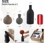 Ceramic Vase Set of three, Vases Dwelling Decor Rustic Farmhouse Decor Pottery... - Image 3