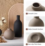 Ceramic Vase Set of three, Vases Dwelling Decor Rustic Farmhouse Decor Pottery... - Image 5
