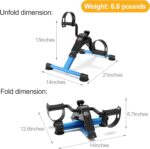 Folding Pedal Exerciser Mini Train Bike Moveable Peddler Beneath Desk... - Image 6