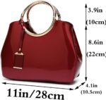 Girls Elegant Purse and Purse Prime Deal with Bag Patent Leather-based Tote Sat... - Image 3