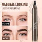 AWROSE Eyebrow Pencil, 3D Waterproof Microblading Eyebrow Pen 4 Fork T... - Image 3