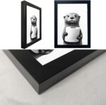 Lavatory Image Wall Decor, Framed Black and White Lavatory Wall Artwork,... - Image 3