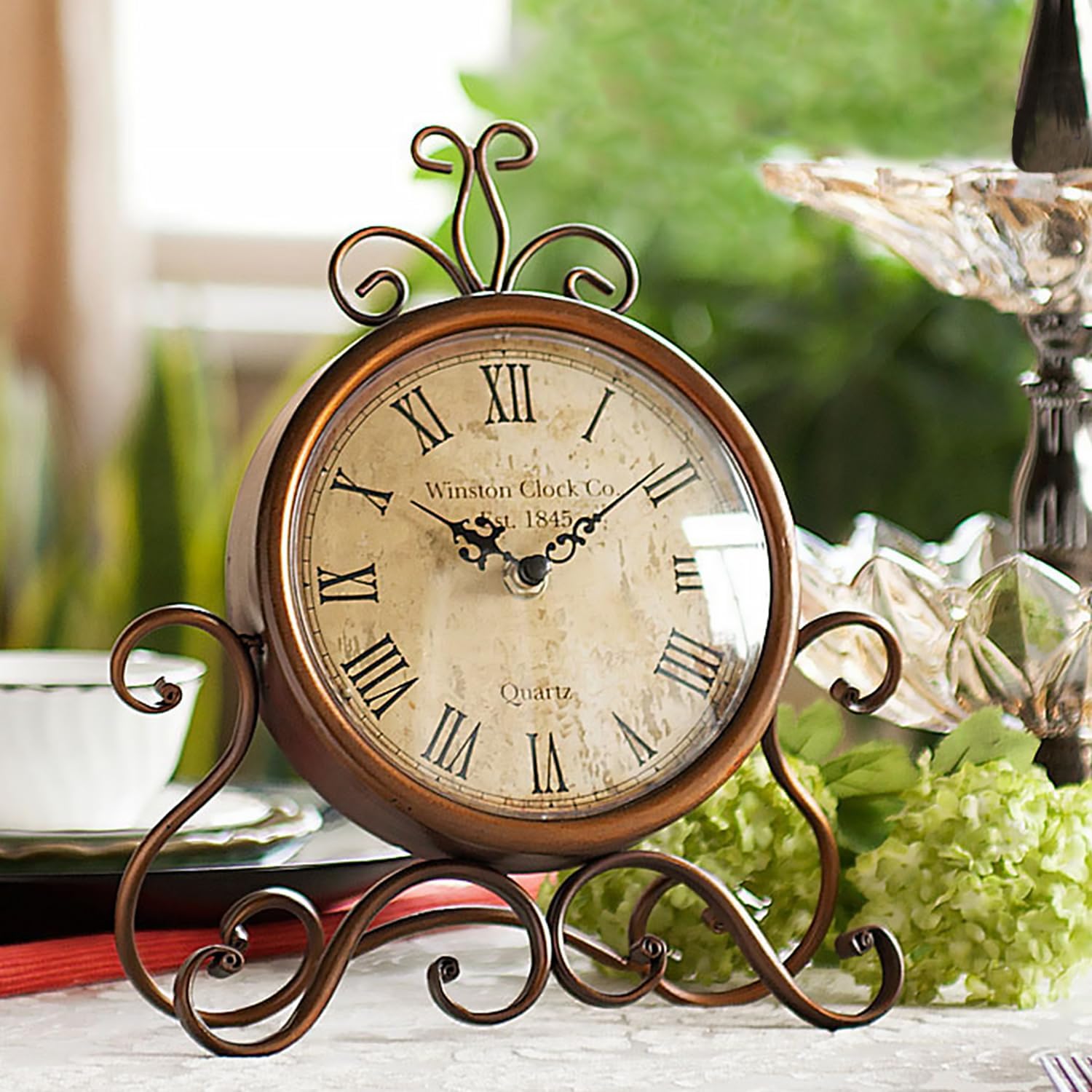 HZDHCLH Classic Desk Clocks for Dwelling Room Bed room Decor, Silent Dec... - Image 3