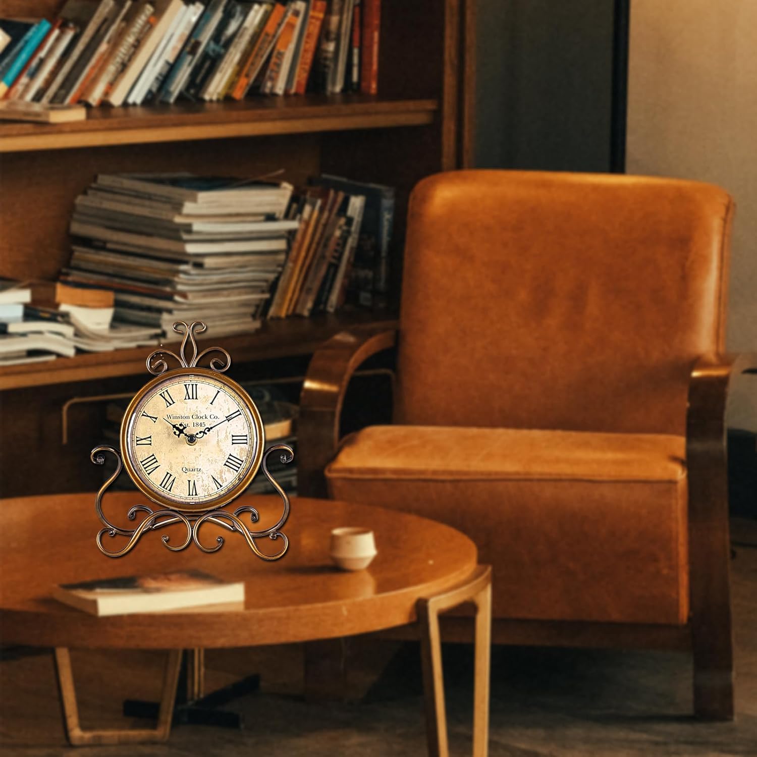 HZDHCLH Classic Desk Clocks for Dwelling Room Bed room Decor, Silent Dec... - Image 5