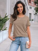 AUTOMET Girls's Quick Sleeve Shirts Dressy Lace Summer time Tops 2025 Sprin... - Image 3