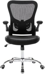 Workplace Chair, Mesh Ergonomic Desk Pc Chair with PU Leather-based Flip-... - Image 4