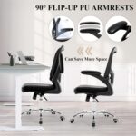 Workplace Chair, Mesh Ergonomic Desk Pc Chair with PU Leather-based Flip-... - Image 6