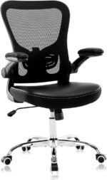 Workplace Chair, Mesh Ergonomic Desk Pc Chair with PU Leather-based Flip-... - Image 7