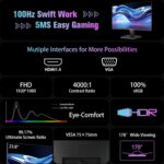 SANSUI Monitor 24 inch 100Hz Laptop Monitor丨FHD 1080P PC Monitor丨HDM... - Image 4