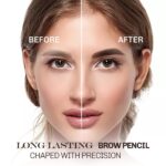 12 Pcs Darkish Brown Eyebrow Pencil Eyeliner Make-up，Smooth Textured，Simple to... - Image 4