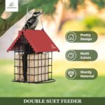 Kingsyard Double Suet Chicken Feeder with Weatherproof Roof & Perch, All ... - Image 3