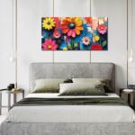 ZHAOSHOP Colourful Flowers Portray Wall Decor Residing Room - Floral Can... - Image 6
