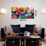 ZHAOSHOP Colourful Flowers Portray Wall Decor Residing Room - Floral Can... - Image 8