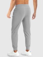 Aolesy Males's Joggers Sweatpants with Zipper Pockets Light-weight Stretc... - Image 3