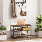 HOOBRO Shoe Bench, 3-Tier Shoe Rack, Industrial Shoe Organizer Storage... - Image 5
