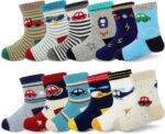 Child Socks, 12 Pairs Toddler Ankle Socks Non Slip Cotton Grip for Newb... - Image 2