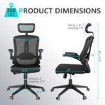 Comfortable Workplace Chair, House Ergonomic Desk Chairs, Excessive Again Gaming Mesh ... - Image 4