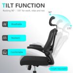 Comfortable Workplace Chair, House Ergonomic Desk Chairs, Excessive Again Gaming Mesh ... - Image 6