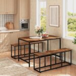 HOOBRO Eating Bench, 47.2 Inch Eating Desk Bench, Industrial Fashion Ki... - Image 3