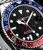 Stuhrling Unique Males's Stainless Metal Jubilee Bracelet GMT Watch Qu... - Image 3