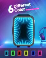 Mini Fridge, 4 Liter/6 Cans Small Fridge With Dimmable LED Mild... - Image 3