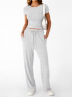 Fashionable Queen 2 Piece Matching Summer season Sweatsuit Lounge Set Womens Huge ... - Image 3