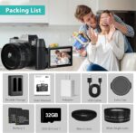 4K Digital Digicam for Images & Vlogging, 56MP YouTube Digicam with... - Image 3