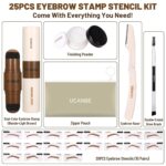 UCANBE 25PCS Eyebrow Stamp Stencil Equipment With Twin-Coloration Eyebrow Stamp P... - Image 3
